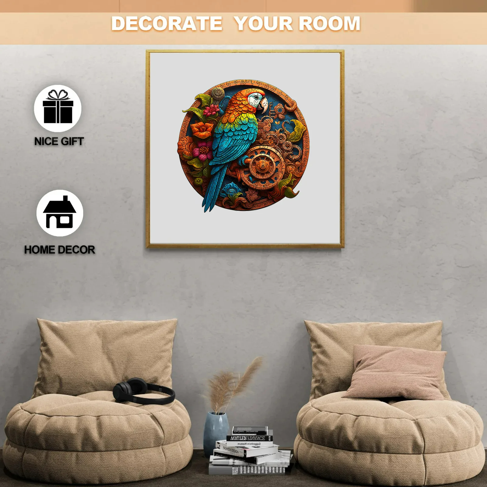 Gear Parrot - Wooden Jigsaw Puzzles