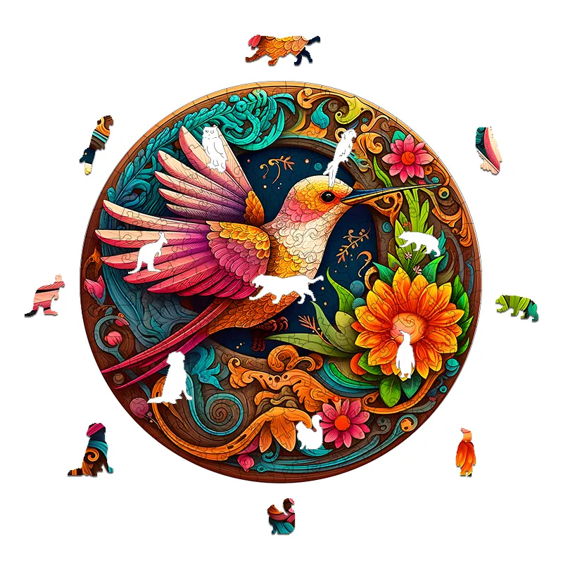 Hummingbird Disc - Wooden Jigsaw Puzzles
