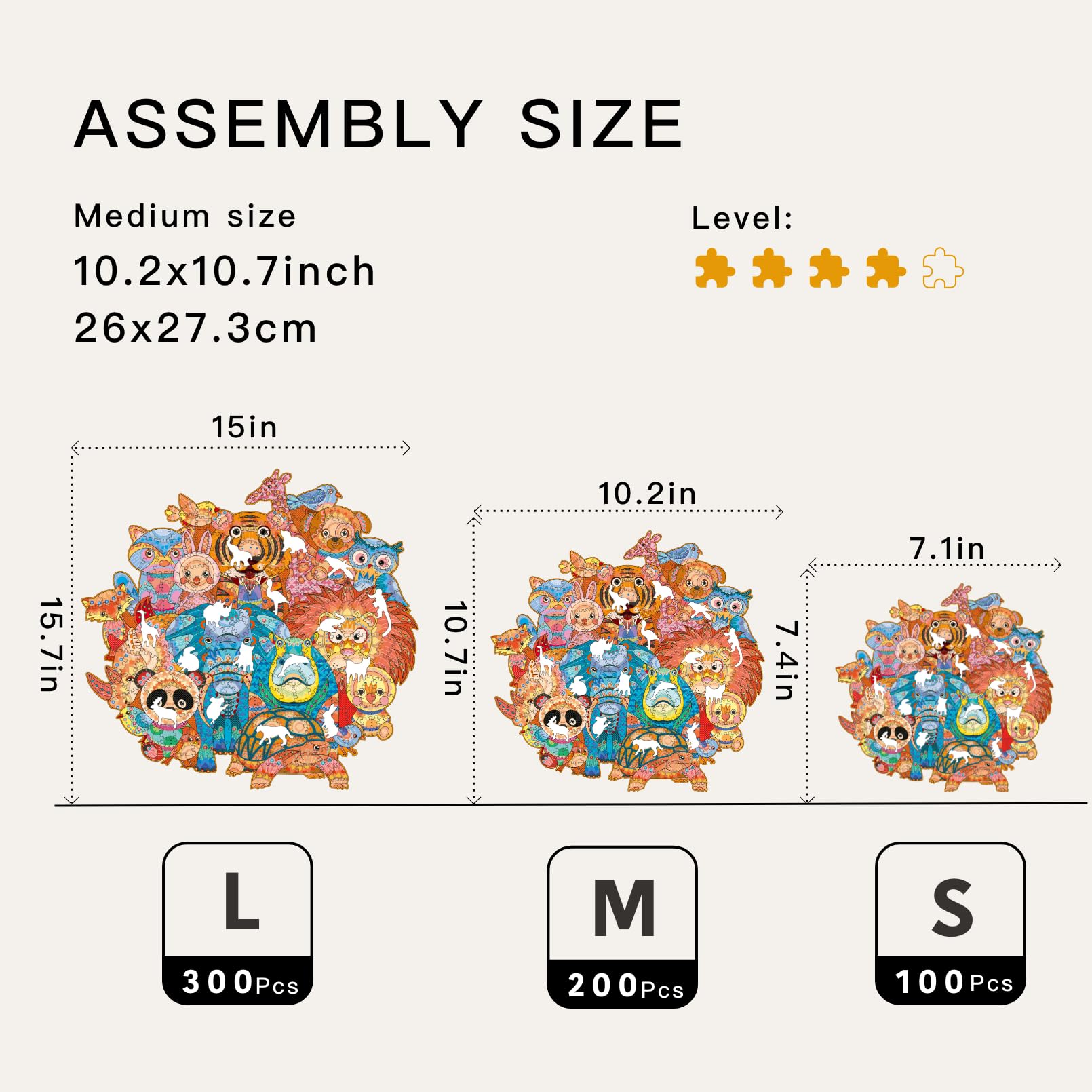 Zoo Animals - Wooden Jigsaw Puzzle