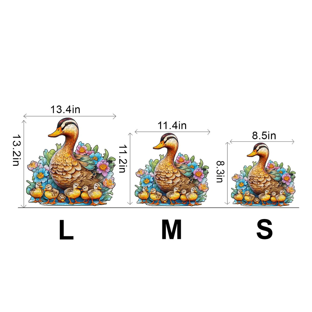 Mother Duck And Ducklings - Wooden Jigsaw Puzzle