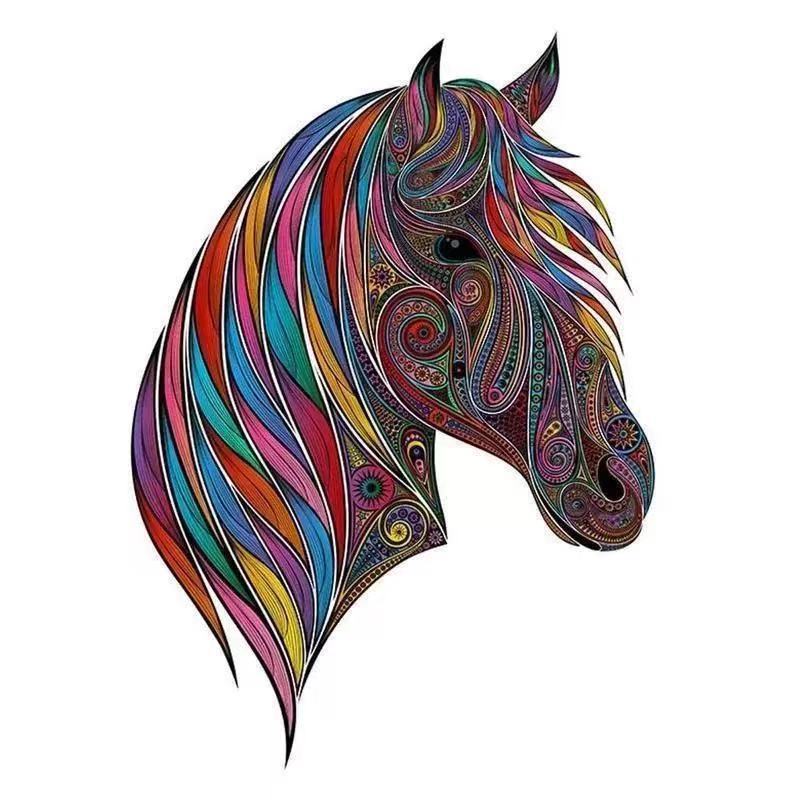 Colorful Horse - Wooden Jigsaw Puzzles