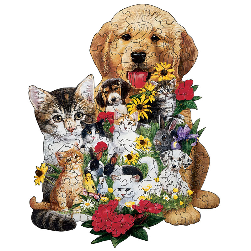 Puppies and Kittens - Wooden Jigsaw Puzzles