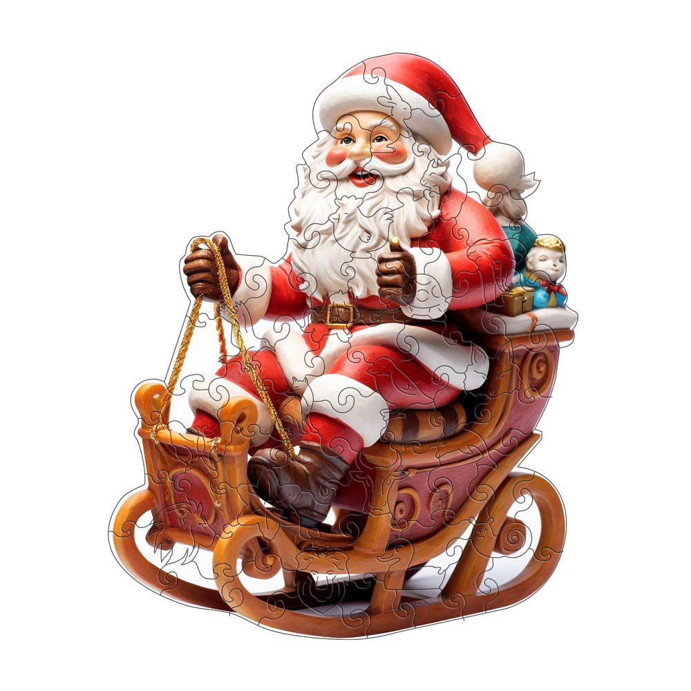 Santa Claus Sleigh - Wooden Jigsaw Puzzles