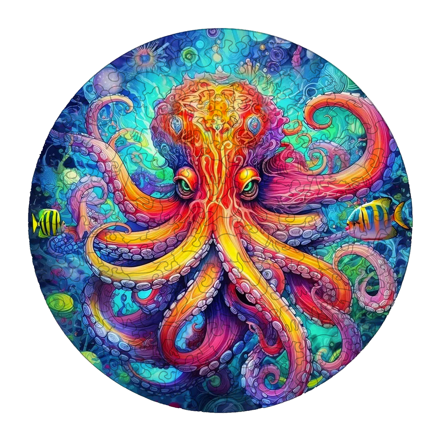 Octopus Vibrant - Wooden Jigsaw Puzzle