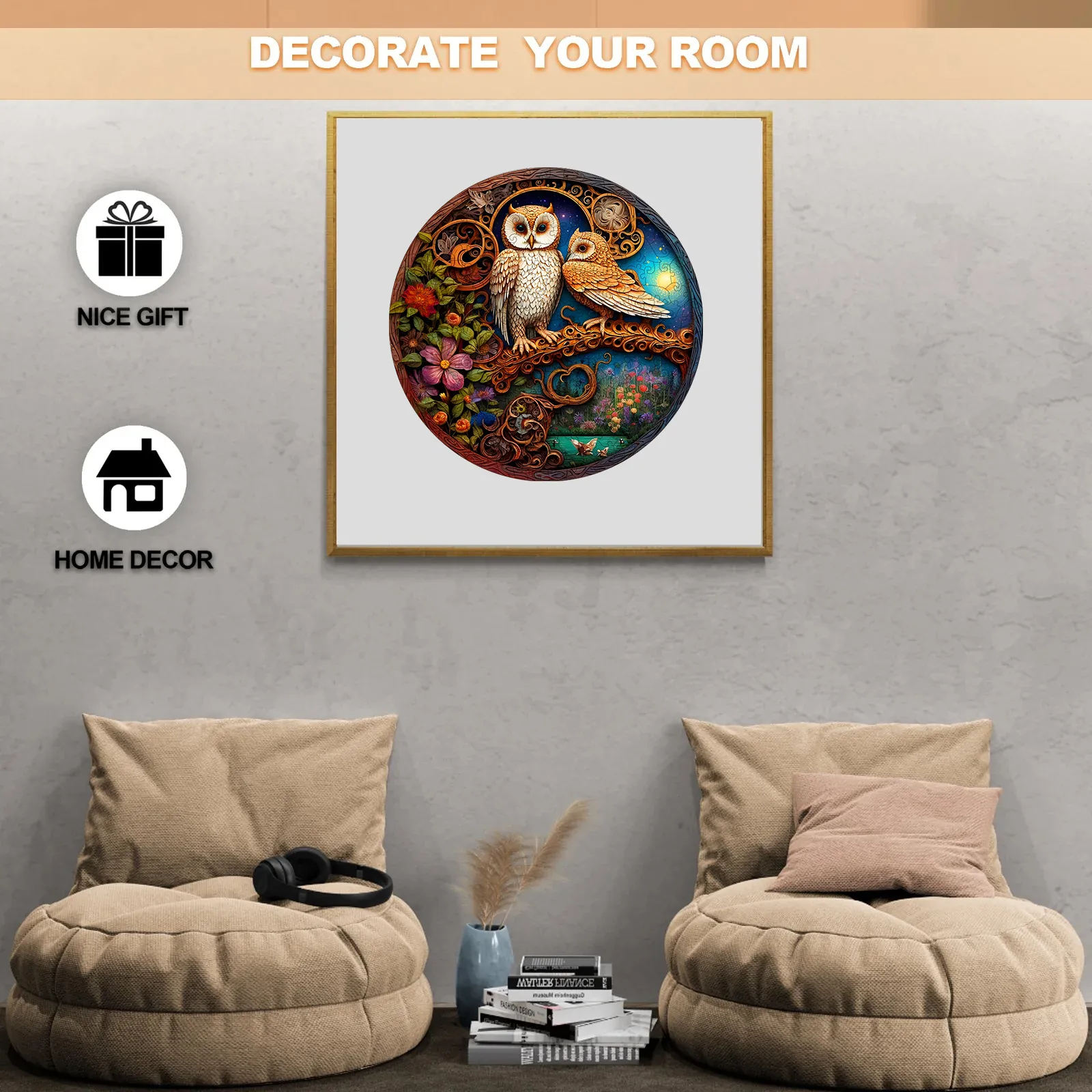 Owl Couple - Wooden Jigsaw Puzzles