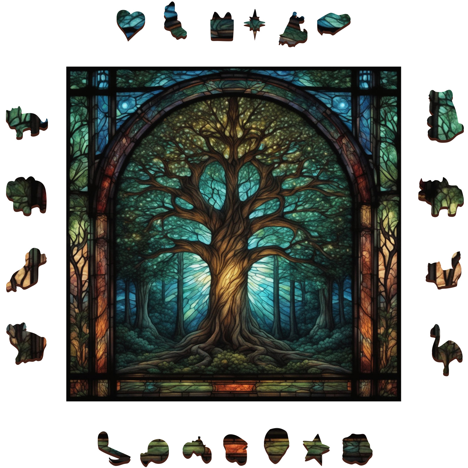 Yggdrasil Tree of Life - Wooden Jigsaw Puzzle