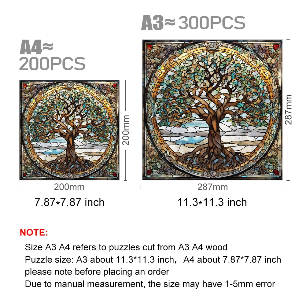 Tree of Life Mandala - Wooden Jigsaw Puzzle