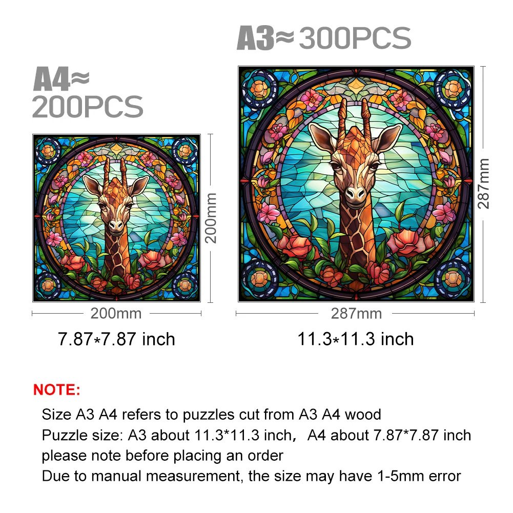 Garden Giraffe - Wooden Jigsaw Puzzle