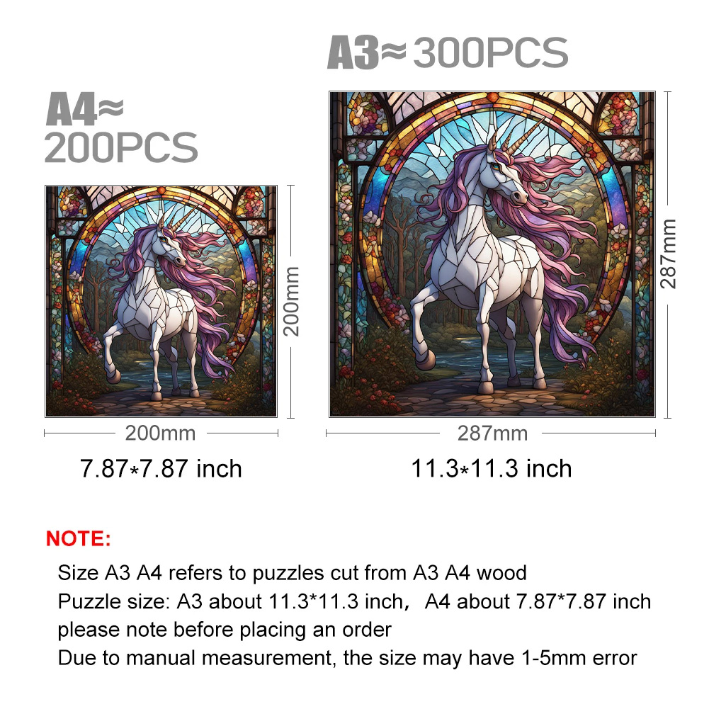 Mythical Unicorn  - Wooden Jigsaw Puzzle