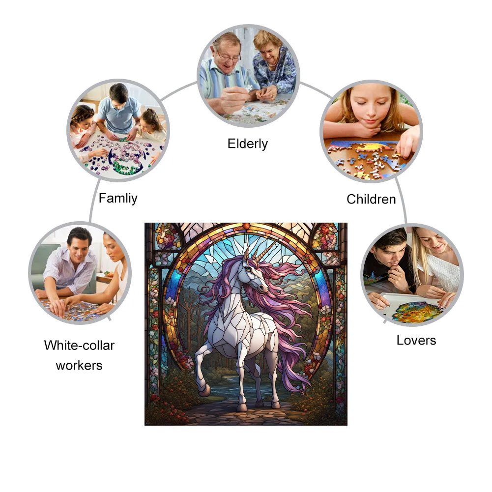 Mythical Unicorn  - Wooden Jigsaw Puzzle