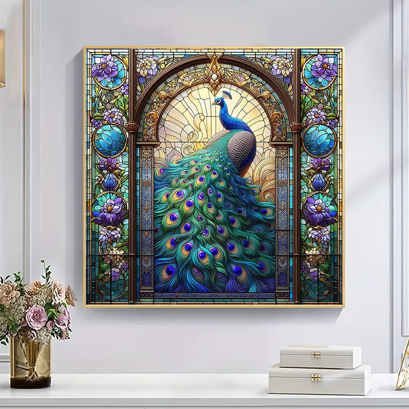 Emerald Jewel-like Green Peacock - Wooden Jigsaw Puzzle