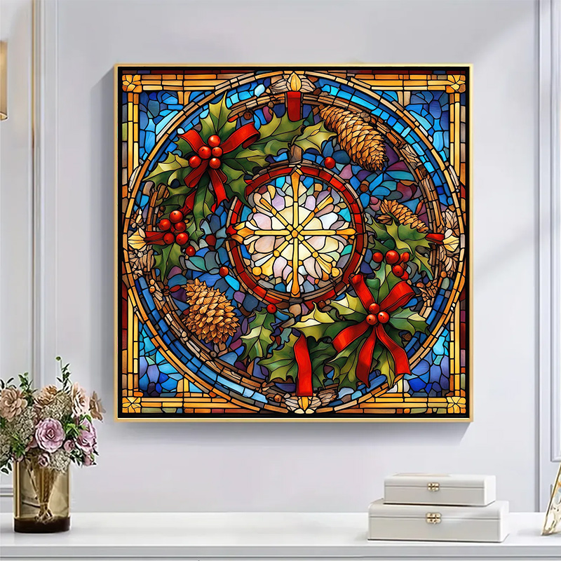 Holly and Pine cones - Wooden Jigsaw Puzzle