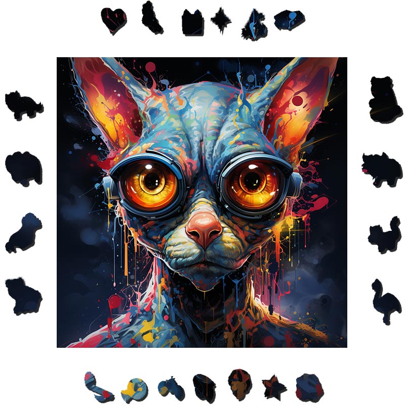 Sphynx Cat - Wooden Jigsaw Puzzle