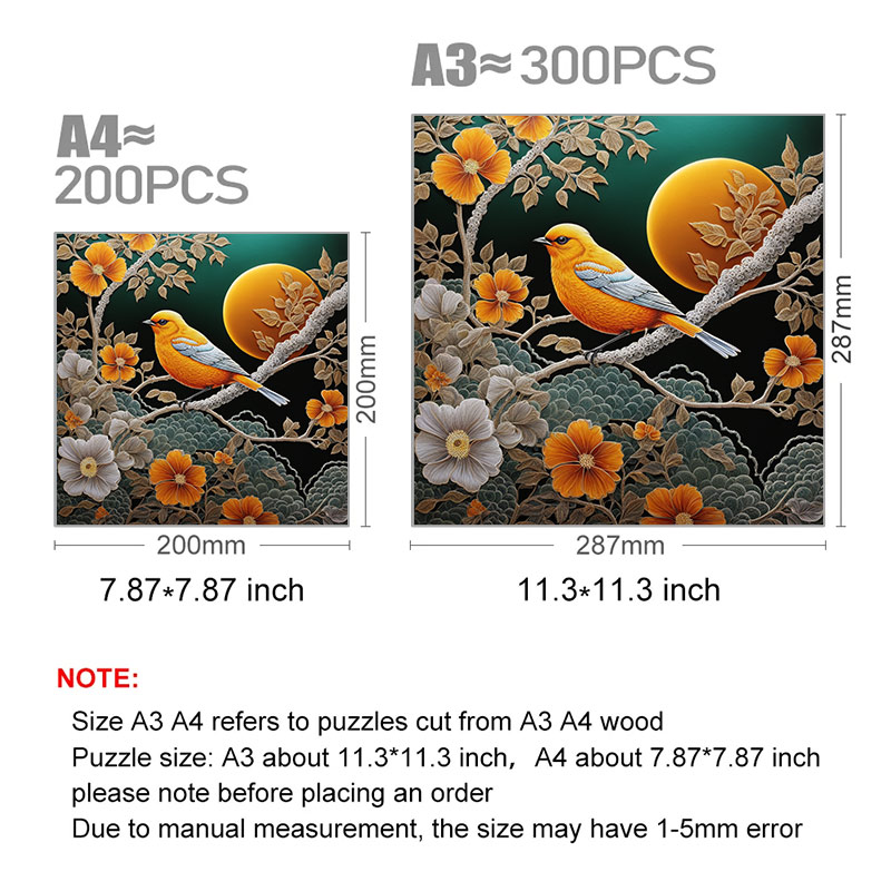 Sunshine Bird Embraced By Float  - Wooden Jigsaw Puzzle