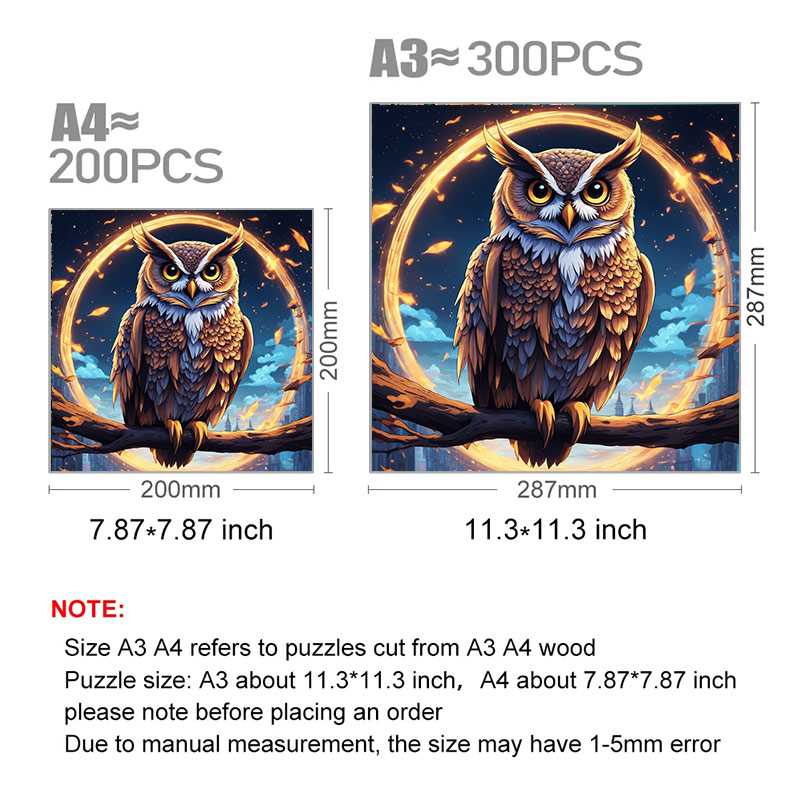 Night Owl - Wooden Jigsaw Puzzle