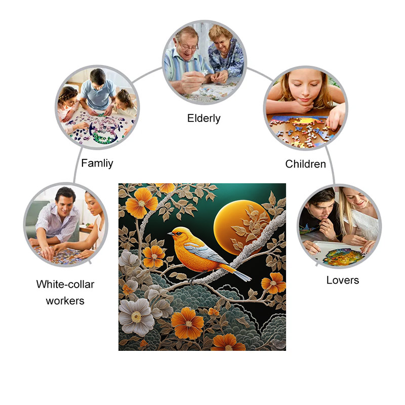 Sunshine Bird Embraced By Float  - Wooden Jigsaw Puzzle