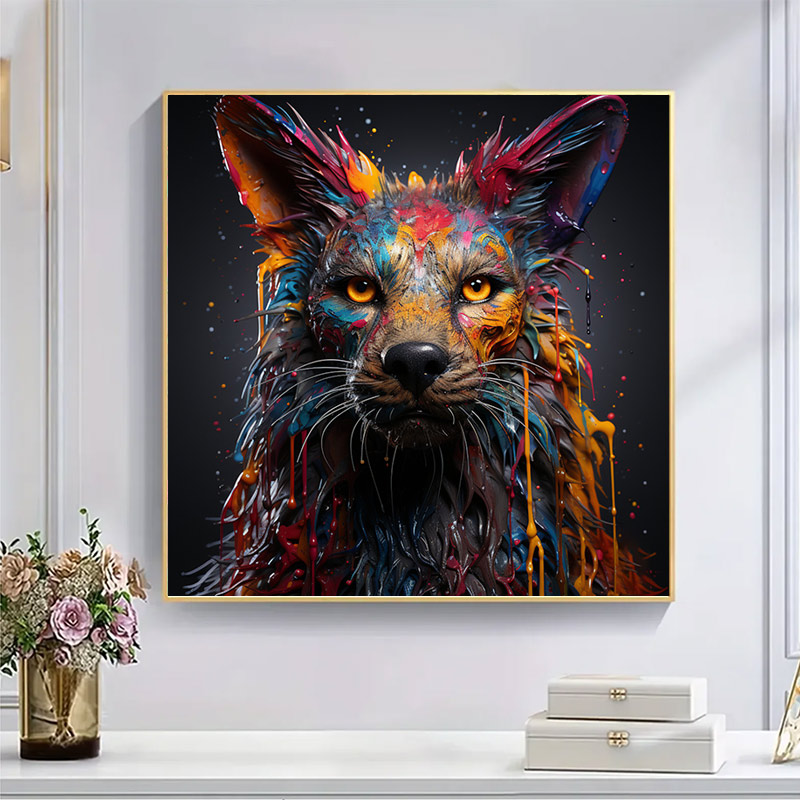 Painted Wolf - Wooden Jigsaw Puzzle