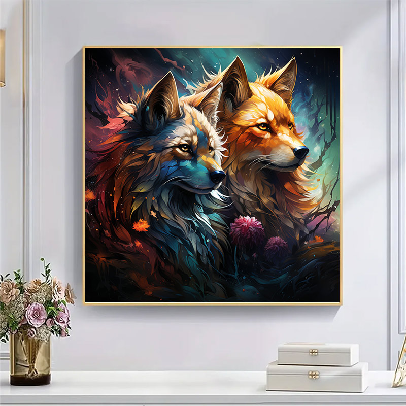 Mother and Father Wolf  - Wooden Jigsaw Puzzle