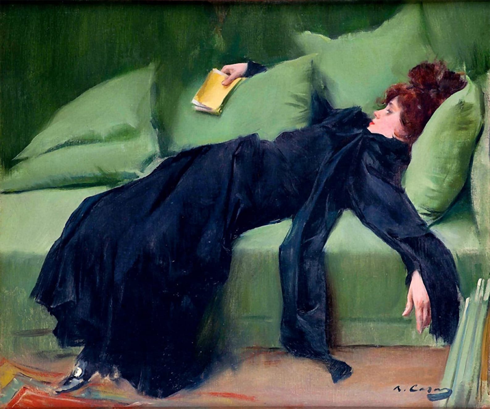 Decadent Young Woman After the Dance - Wooden Jigsaw Puzzle