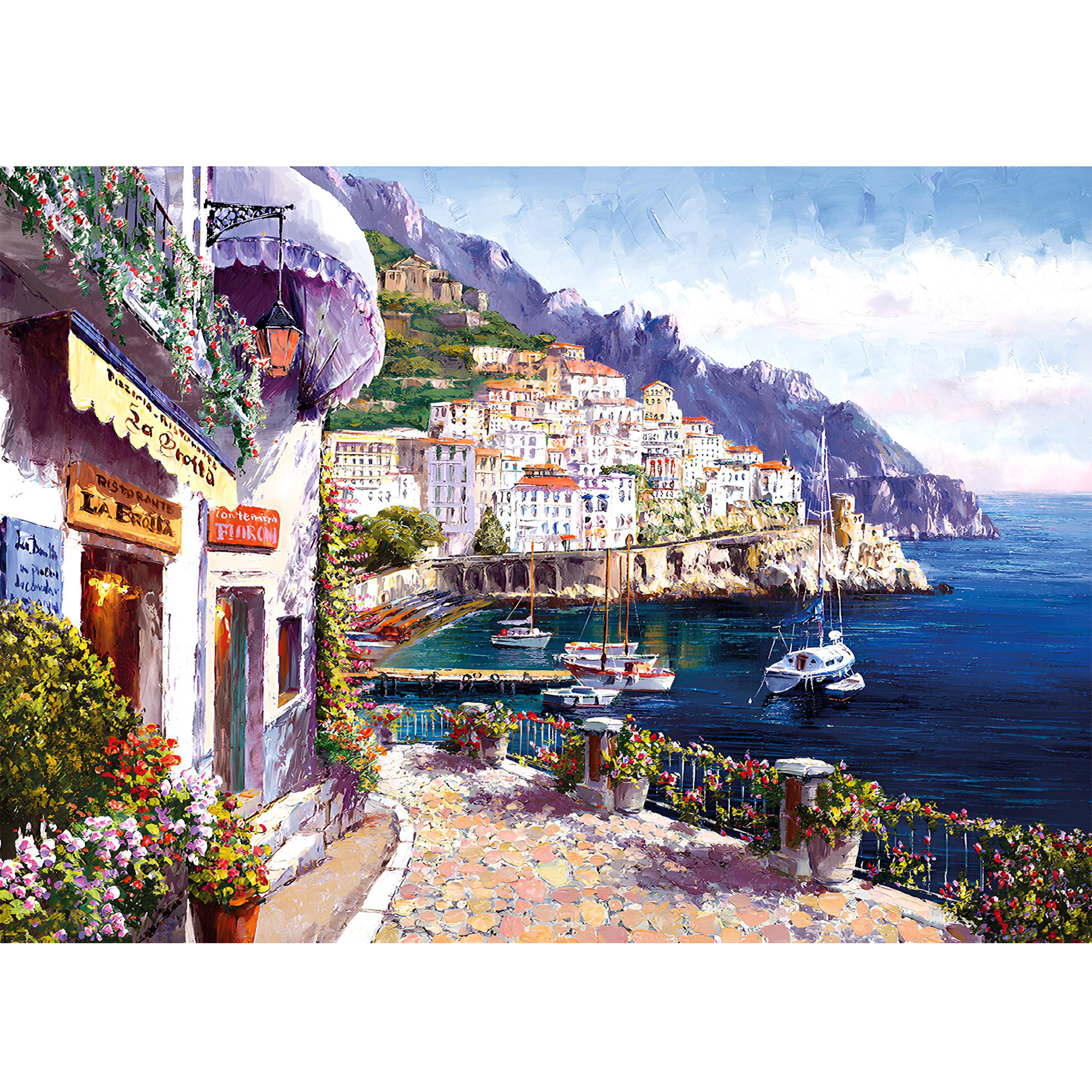 Mediterranean Painting - Wooden Jigsaw Puzzle