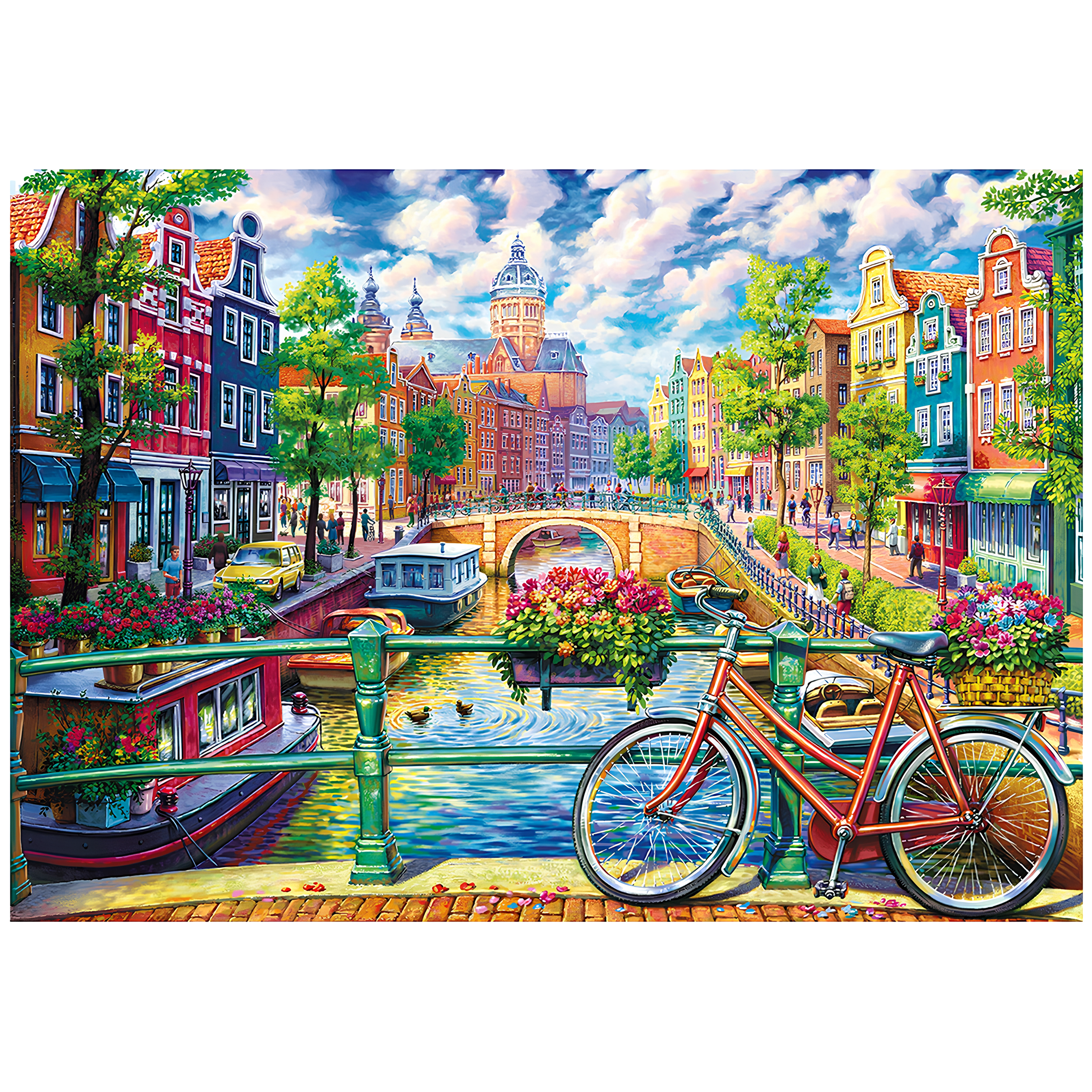 Rubbyoo Amsterdam Canal - Wooden Jigsaw Puzzle