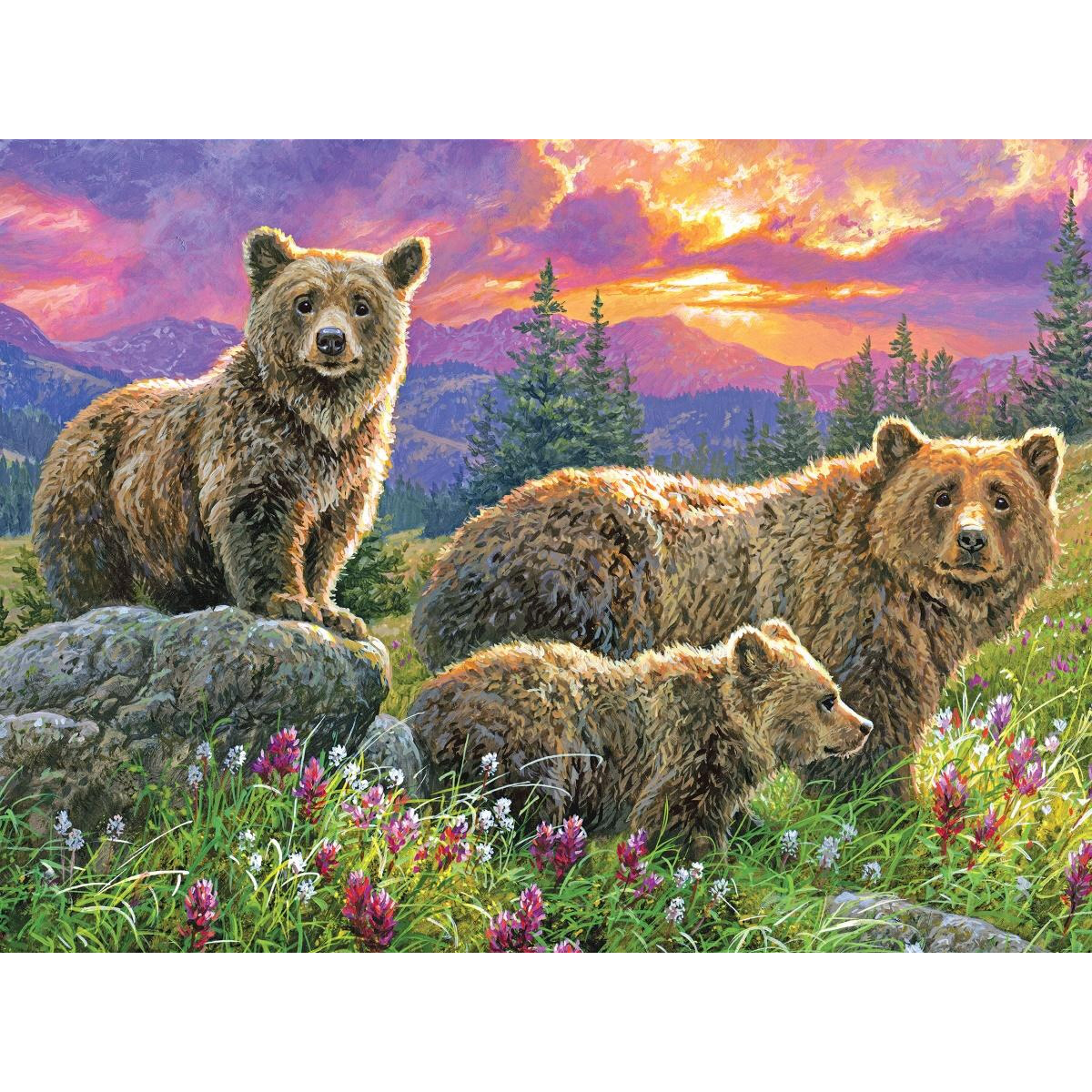 Rubbyoo Bears in the Valley - Wooden Jigsaw Puzzle