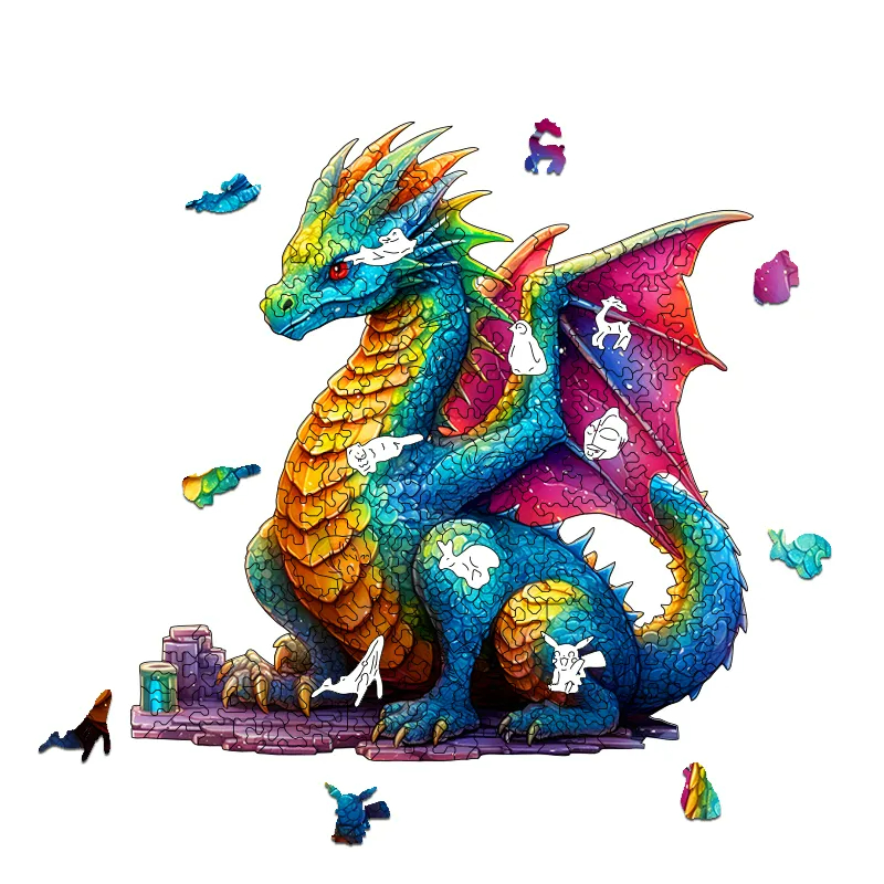 Red-eyed Wyvern - Wooden Jigsaw Puzzles