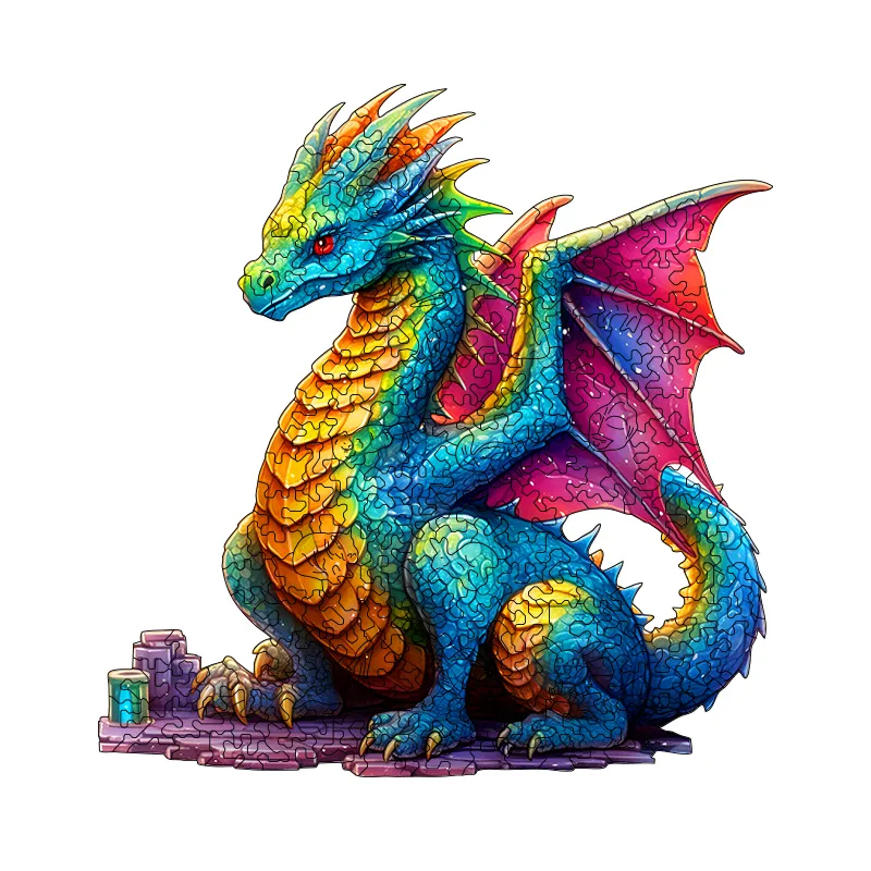 Red-eyed Wyvern - Wooden Jigsaw Puzzles