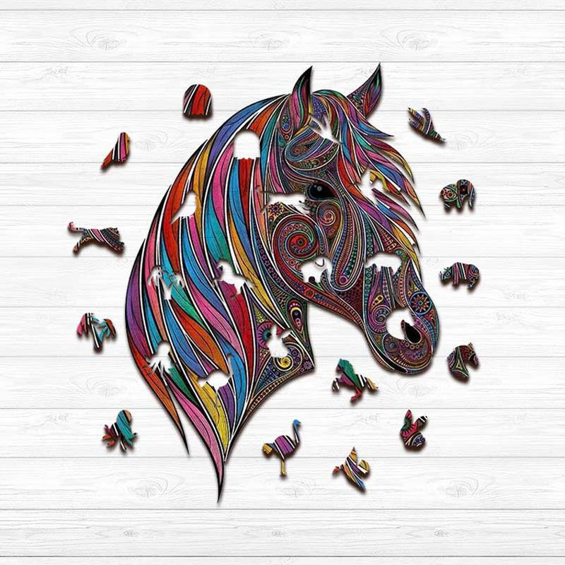 Colorful Horse - Wooden Jigsaw Puzzles