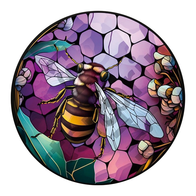 Purple Garden Bee - Wooden Jigsaw Puzzle