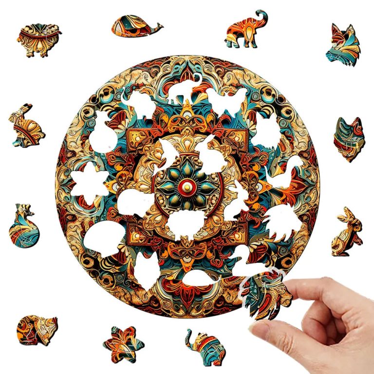 Mandala ‘Royal Flower’ - Wooden Jigsaw Puzzle