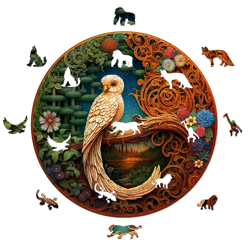 Star Moon Owl - Wooden Jigsaw Puzzles