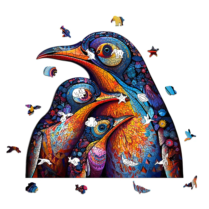 Three Penguins - Wooden Jigsaw Puzzles