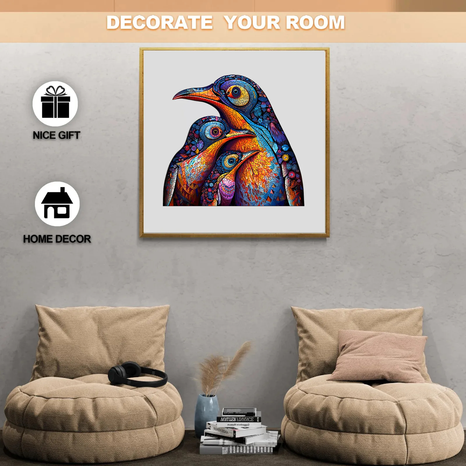 Three Penguins - Wooden Jigsaw Puzzles