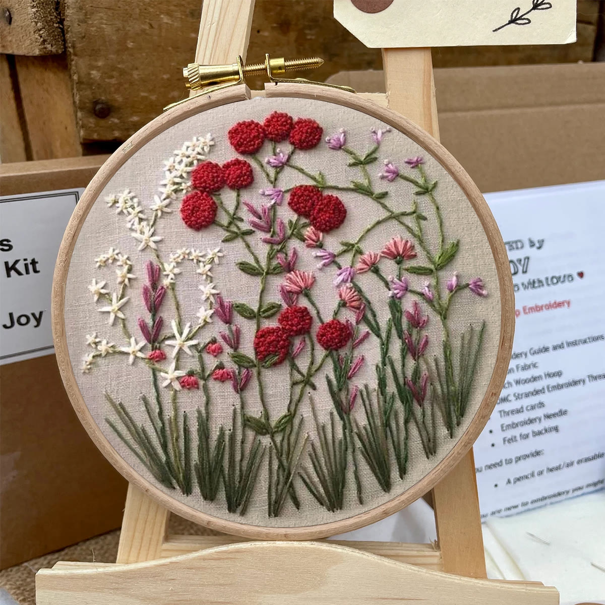 Rubbyoo Embroidery Kit-Floral Plant Pattern | Embroidery Kit For Beginner,Modern Embroidery - image 6