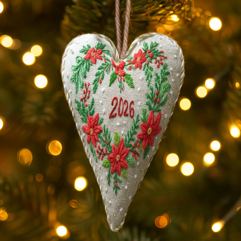 Rubbyoo Heart Embroidery Kit - Christmas Wreath | Diy Christmas Ornaments | Perfect Handicraft For New Year - image 7