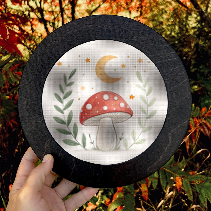  Cross Stitch Kit - Red Mushrooms |  Needlepoint Arts Crafts | Gifts For Diy Enthusiasts - image 8