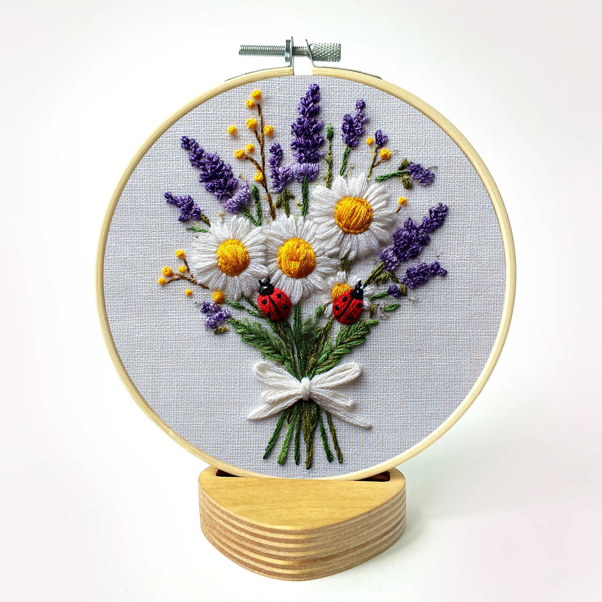 Rubbyoo Embroidery Kit - Daisy Bouquet | Handmade Desk Decor | Diy Birthday Gift  - image 12