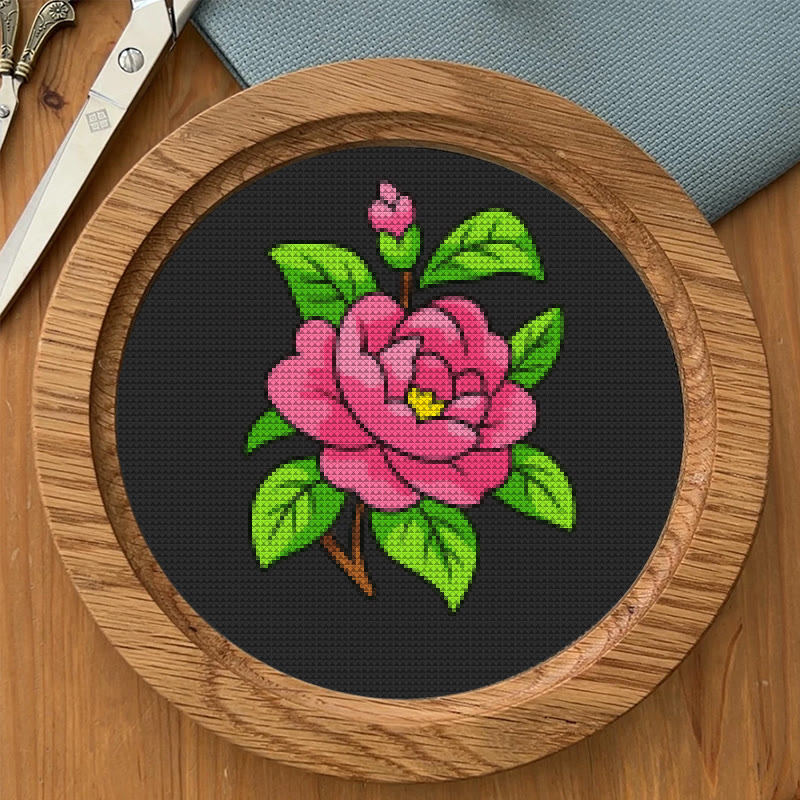  Cross Stitch Kit - Blooming Rose | Diy Floral Handicraft | Office Wall Decorations - image 6