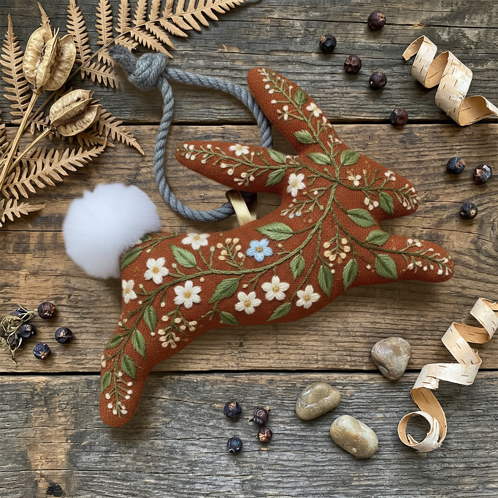 Rubbyoo Rabbit Embroidery Kit - Little Flower | Cute Animal Handicraft | Unique Birthday Gift  - image 3