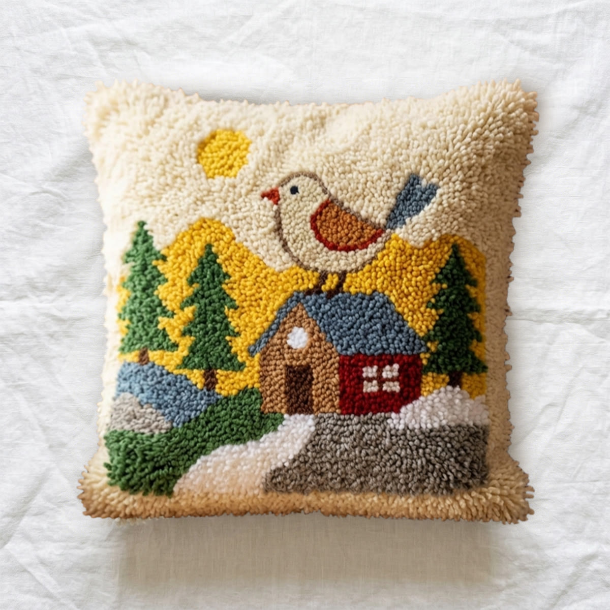 Rubbyoo Latch Hook Pillow Kit - Morning View | Perfect Housewarming Craft | Gift For Her - image 6