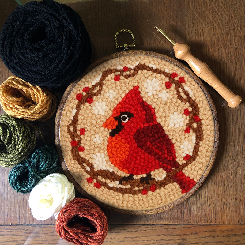 Blooming Bird Punch Needle Kit - Christmas Needle Artwork |  Gift For Bird Lovers  - image 9