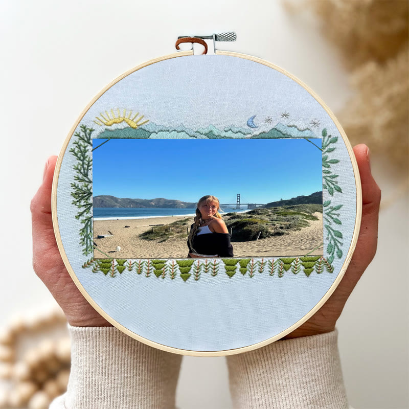 Rubbyoo Embroidery Photo Frame Kit - Summer Forest | Diy Landscape Handicraft | Nice For Home Decor  - image 5