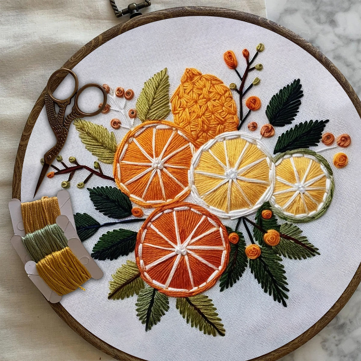 Rubbyoo Embroidery Kit- Orange Slices - image 8