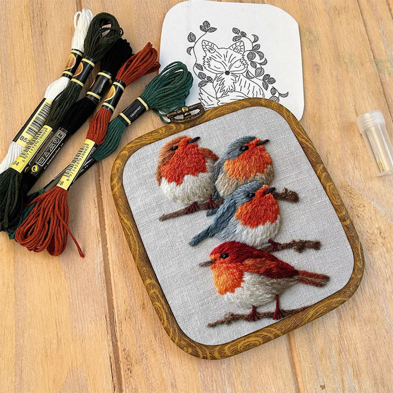 Rubbyoo Embroidery Kit - Robin Birds | Diy Animal Craft | Gifts For Bird Lovers - image 10