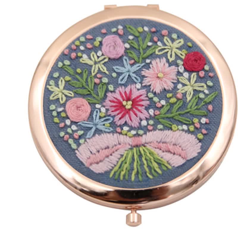 Rose gold Mirror Embroidery Kit For Beginner| Bridesmaid Gifts| Pretty Personalized Gifts - E - Green bronze - image 7