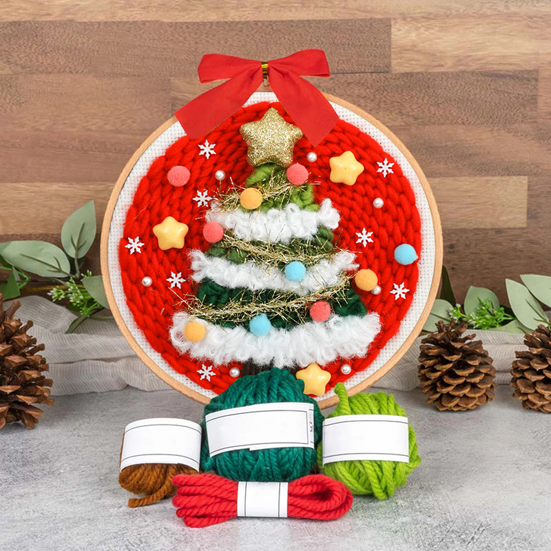 Christmas Tree Punch Needle Kit - Creative Needle Artcraft | Holiday Decorative Gifts - image 9