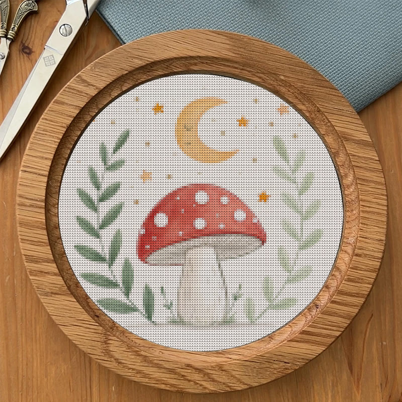  Cross Stitch Kit - Red Mushrooms |  Needlepoint Arts Crafts | Gifts For Diy Enthusiasts - image 9