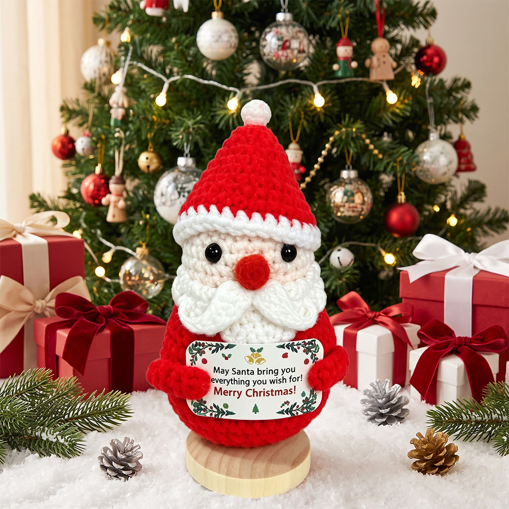 Rubbyoo Lovely Christmas Doll - Handmade Festive Crochet Accent | Inspirational Holiday Desk Decor - Santa A - image 8