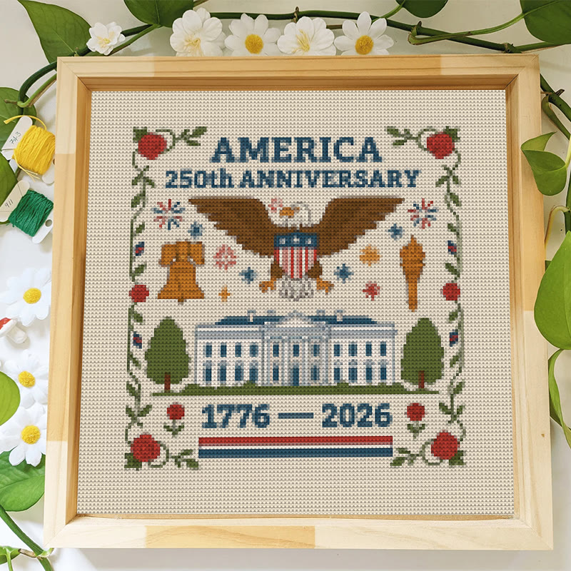 Cross Stitch Kit - Us Independence Day | Perfect Decoration Craft | Easy Stitch Artwork - image 7
